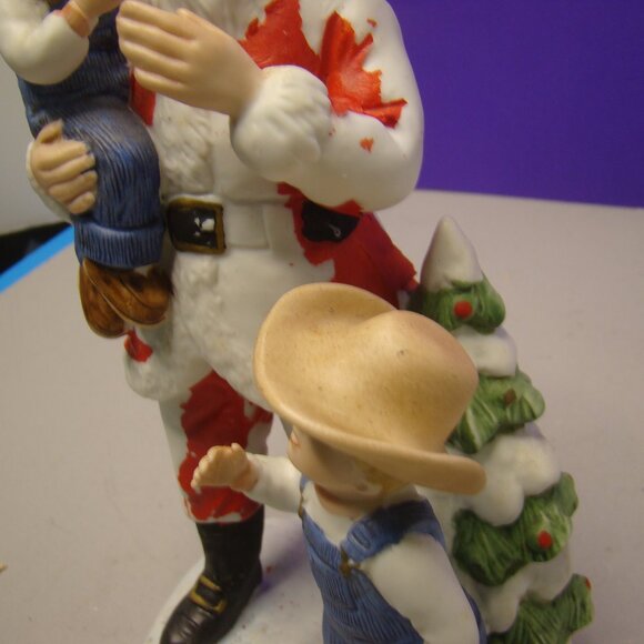 1985 Denim Days "I Love Santa" Figurine - #8951 Interiors Homco Vintage - Picture 5 of 16